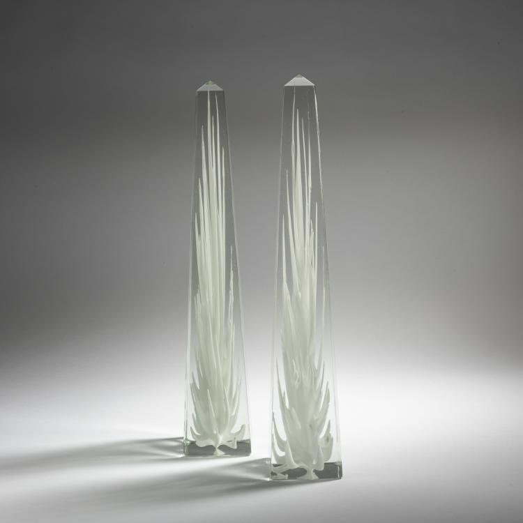 Bild 1 zu Objekt, Zwei Obeliske 'Fiamma', 1948/49, Paolo Venini, Venini & C., Murano, 152C 635
