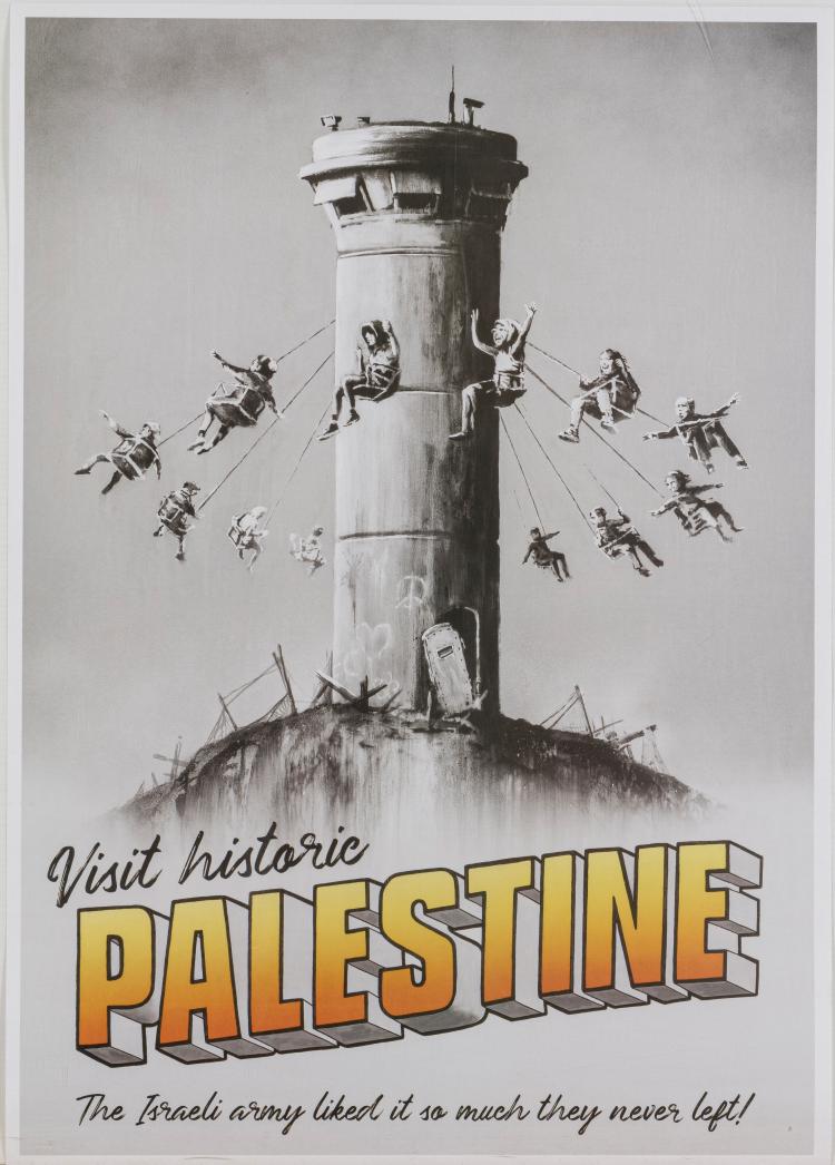 Hauptbild zu Objekt, 'Visit historic Palestine', 2018,  Banksy, 'The Walled Off Hotel', 154D 414