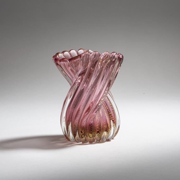 Hauptbild zu Objekt, 'Ritorto a coste' vase, 1950, Archimede Seguso, Seguso, Archimede, Murano, 152C 790