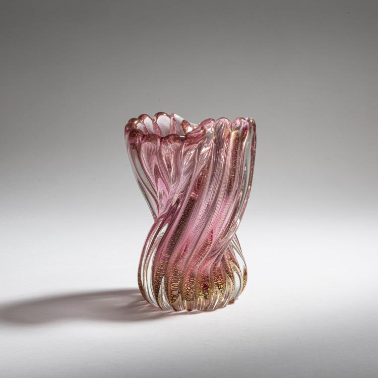 Bild 1 zu Objekt, 'Ritorto a coste' vase, 1950, Archimede Seguso, Seguso, Archimede, Murano, 152C 790