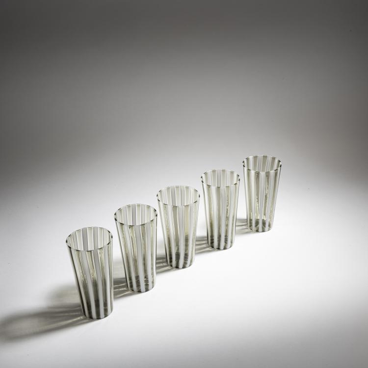 Bild 2 zu Objekt, Five 'A fasce' tumblers, 1946/47, Gio Ponti, Venini & C., Murano, 152C 632