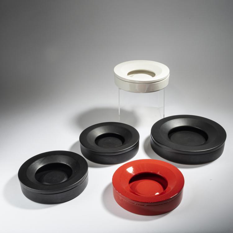 Hauptbild zu Objekt, F&uuml;nf Aschenbecher 'Barbados' - '4000B', 1964, Angelo Mangiarotti, Danese, Mailand, 152A 108