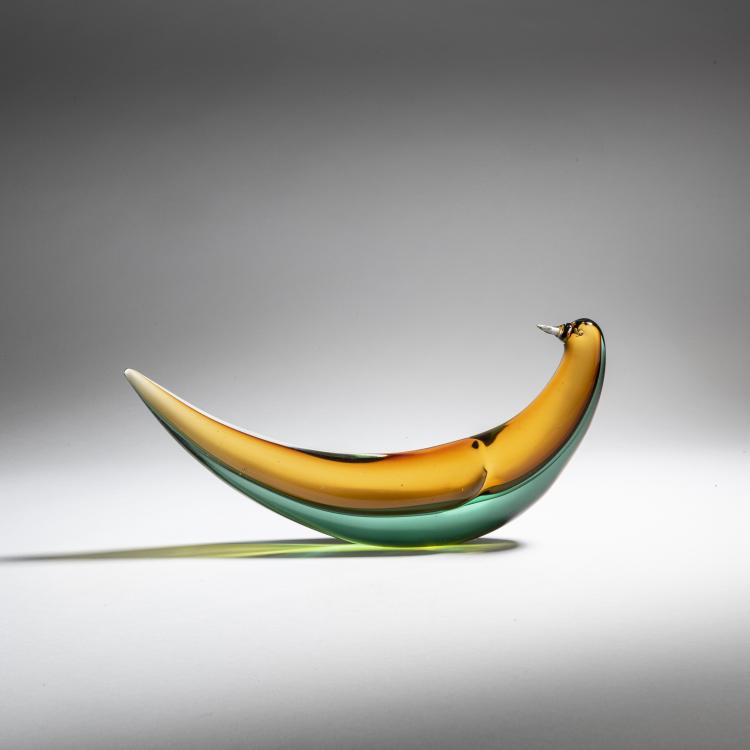 Hauptbild zu Objekt, 'Sommerso' bird, c. 1960, Luciano Gaspari, Salviati & C., Murano, 152C 856
