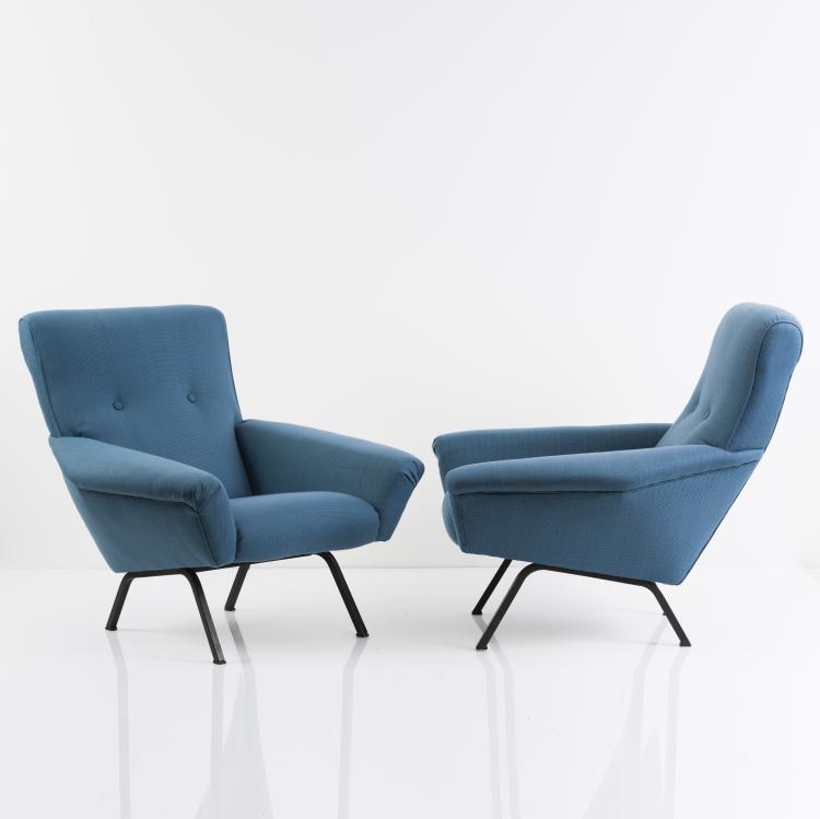 Bild 1 zu Objekt, Zwei Armlehnsessel, um 1950, Augusto Magnaghi,Mario Terzaghi, F.B.G. Meda, 152A 71