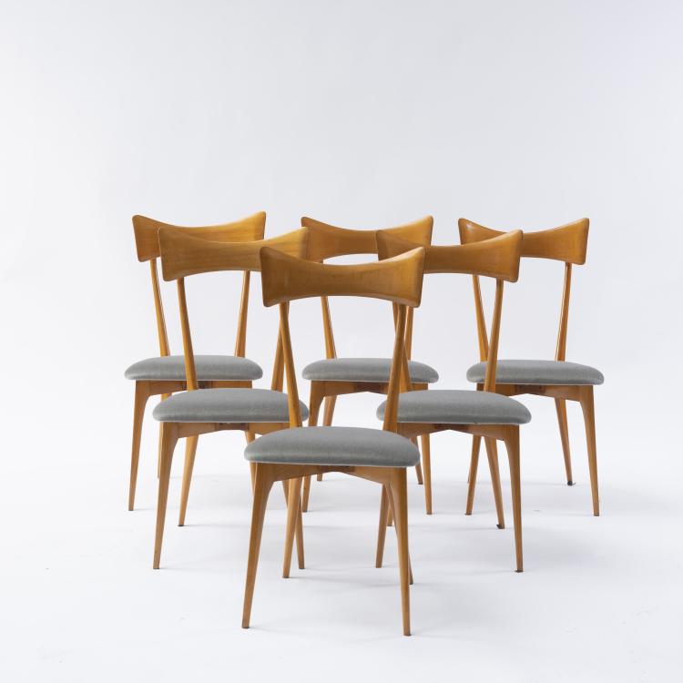 Hauptbild zu Objekt, Set of six chairs, 1950, Ico Parisi,Luisa Parisi (Aiani), Colombo, Ariberto, Cant&ugrave;, 152A 29