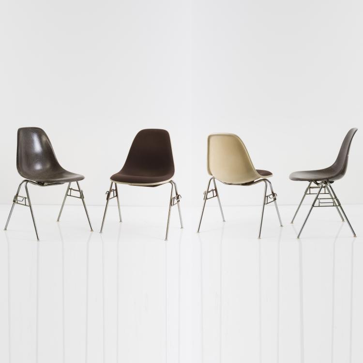 Hauptbild zu Objekt, Set of four chairs 'Plastic Side Chair DSS', 1955, Ray Eames, Miller, Herman, Zeeland, 152B 438