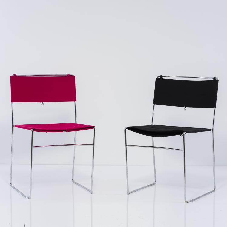 Bild 3 zu Objekt, 12 Stapelst&uuml;hle 'Delfina', 1974, Enzo Mari, Driade, Caorso; Robots, Italien, 152A 294