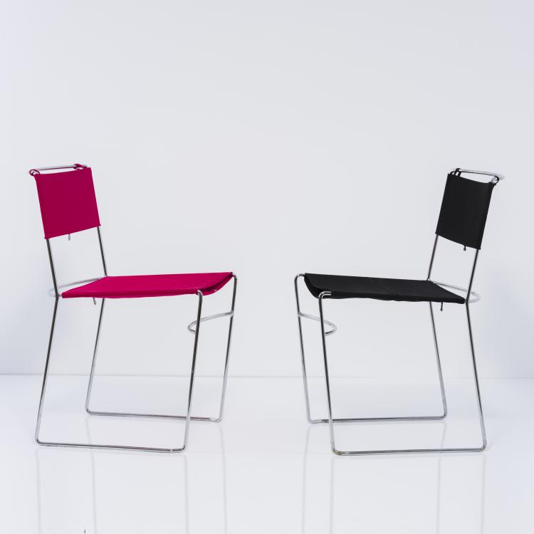 Bild 4 zu Objekt, 12 Stapelst&uuml;hle 'Delfina', 1974, Enzo Mari, Driade, Caorso; Robots, Italien, 152A 294