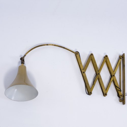 Three extendible wall lights, 1950s