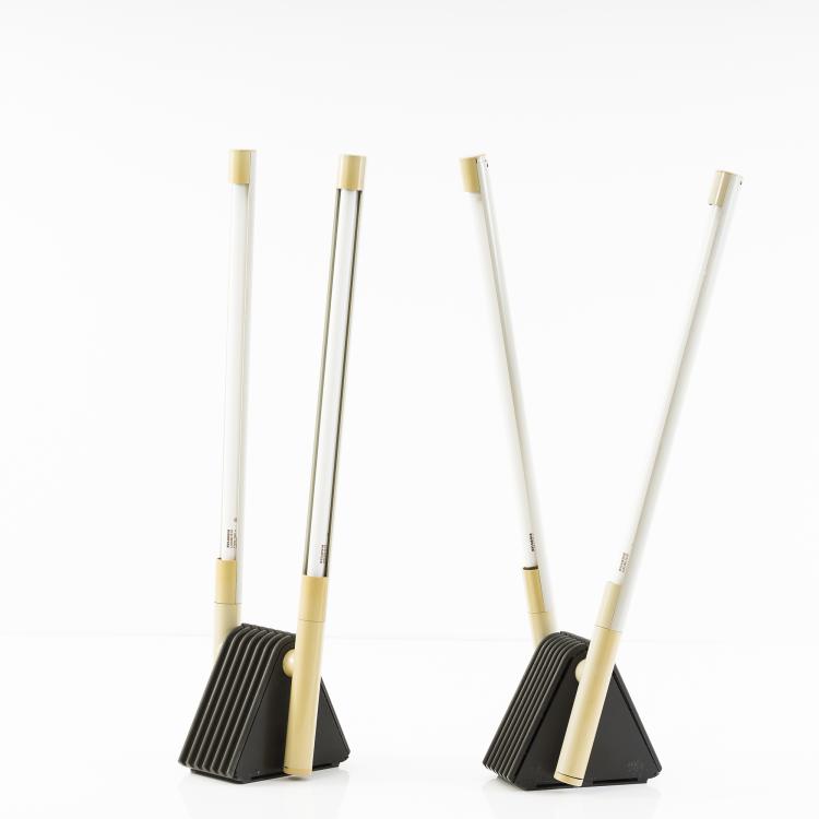 Hauptbild zu Objekt, Set of two 'Flu' wall / ceiling lights, 1980, Rodolfo Bonetto, Luci Illuminazione, Cinisello, 152A 322