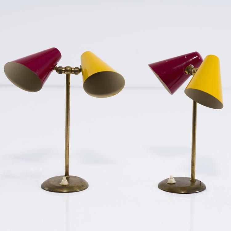 Hauptbild zu Objekt, Zwei Tischleuchten, 1950er Jahre, Italien, 152A 54
