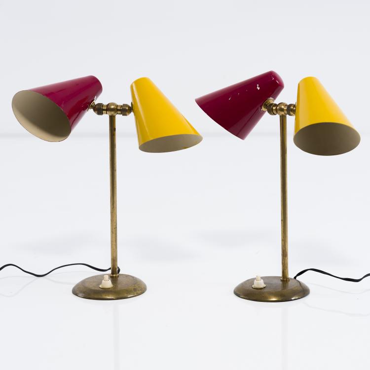 Bild 1 zu Objekt, Zwei Tischleuchten, 1950er Jahre, Italien, 152A 54