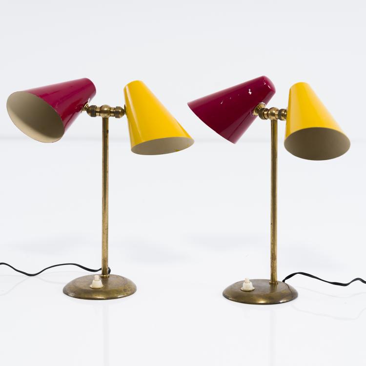 Bild 2 zu Objekt, Zwei Tischleuchten, 1950er Jahre, Italien, 152A 54