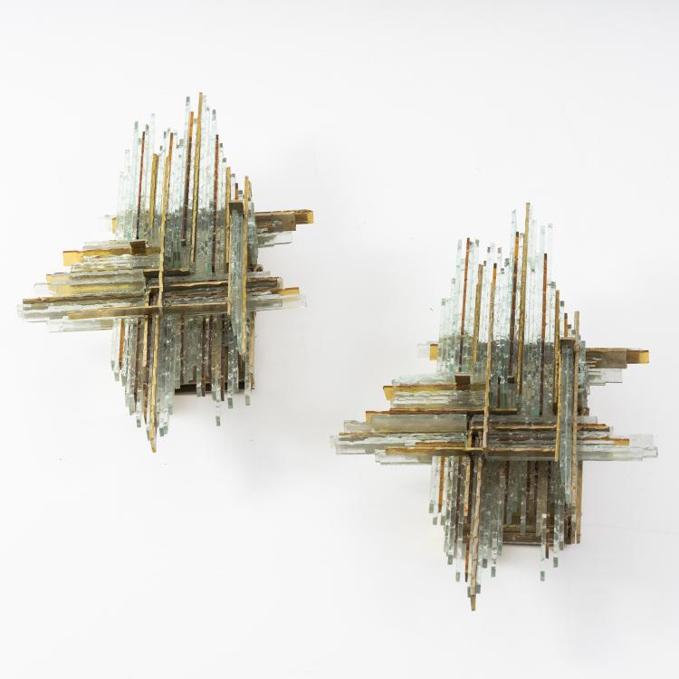 Bild 1 zu Objekt, Zwei Wandleuchten, um 1965, Albano Poli, Poliarte, Verona, 152A 180