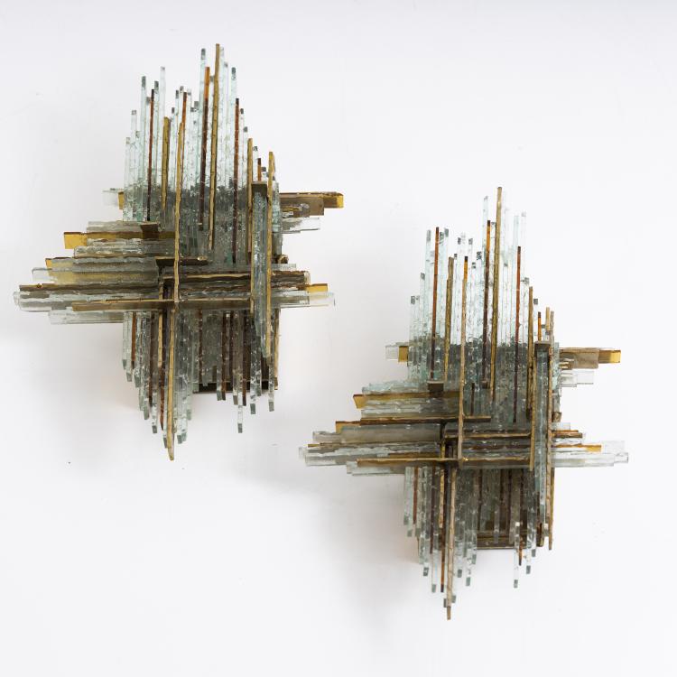 Bild 2 zu Objekt, Zwei Wandleuchten, um 1965, Albano Poli, Poliarte, Verona, 152A 180