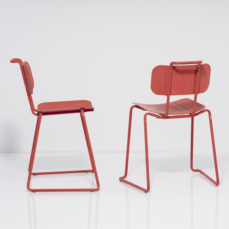 Bild 2 zu Objekt, Zwei Stapelst&uuml;hle 'Libra', 1970er Jahre, Gigi Tanzi,Pepe Tanzi, Molteni & Molteni, Mailand, 152A 288