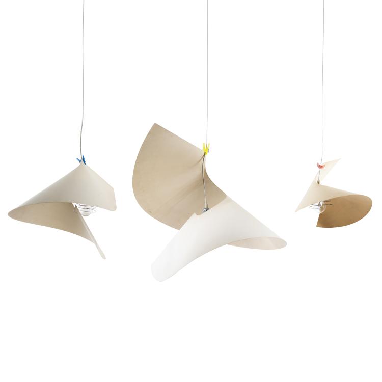 Hauptbild zu Objekt, Set of three 'Willydilly' pendant lights, 1983, Ingo Maurer, Design M, Ingo Maurer M&uuml;nchen, 152B 578