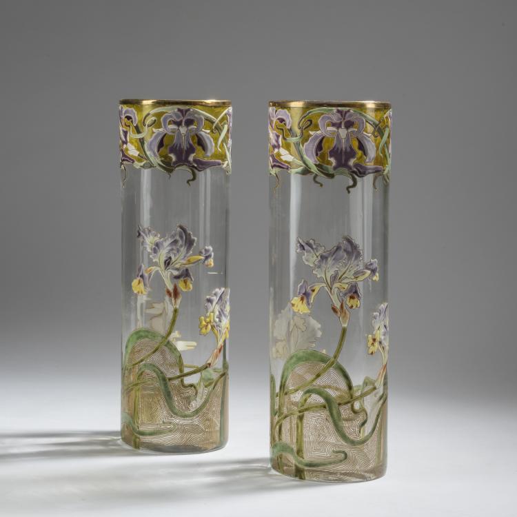 Bild 1 zu Objekt, Zwei Vasen 'Iris', um 1900, Legras & Cie., Saint-Denis, 153B 259