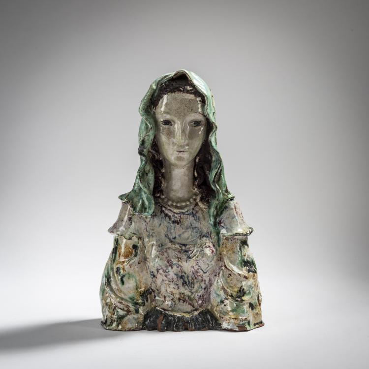 Bild 1 zu Objekt, Woman bust with headscarf, after 1925, Susi Singer, Gr&uuml;nbach, 153C 482