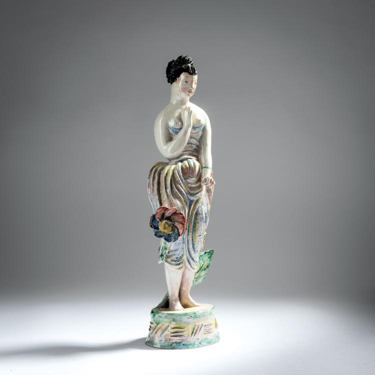 Hauptbild zu Objekt, Frauenfigur, 1921, Reni Schaschl, Wiener Werkst&auml;tte, 153C 479