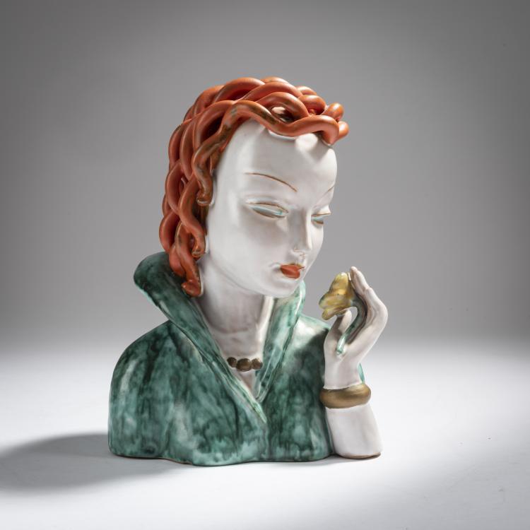 Bild 1 zu Objekt, Woman with curly hair, c. 1937, Adolf Prischl, Goldscheider, Friedrich, Wien, 153C 526