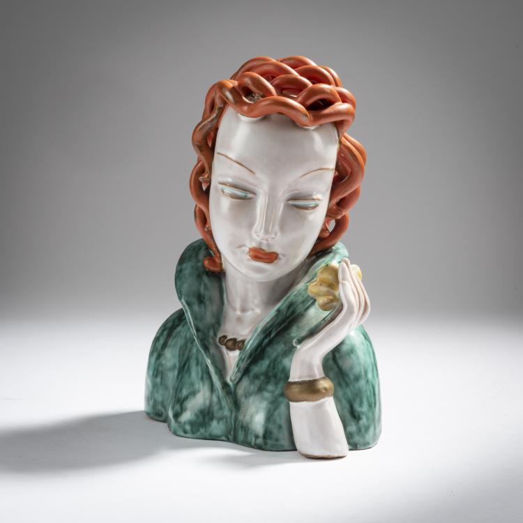 Bild 3 zu Objekt, Woman with curly hair, c. 1937, Adolf Prischl, Goldscheider, Friedrich, Wien, 153C 526