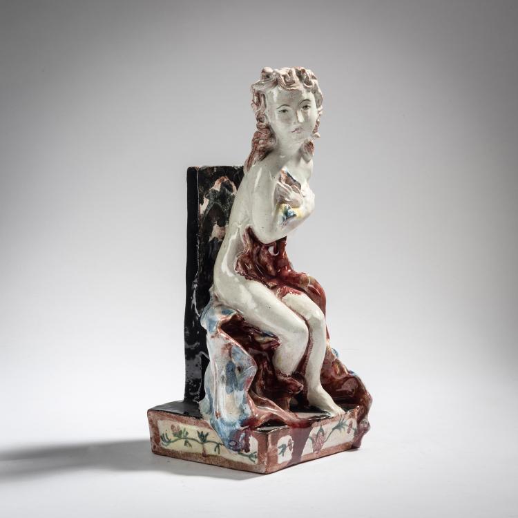 Hauptbild zu Objekt, Figure, seated, 1927, Susi Singer, Wiener Werkst&auml;tte, 153C 486