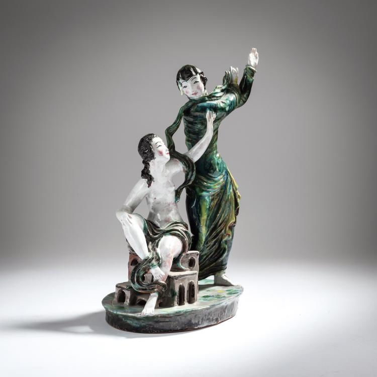 Hauptbild zu Objekt, 'Heavenly and Earthly Love', 1923-25, Lotte Calm, Wiener Werkst&auml;tte, 153C 477