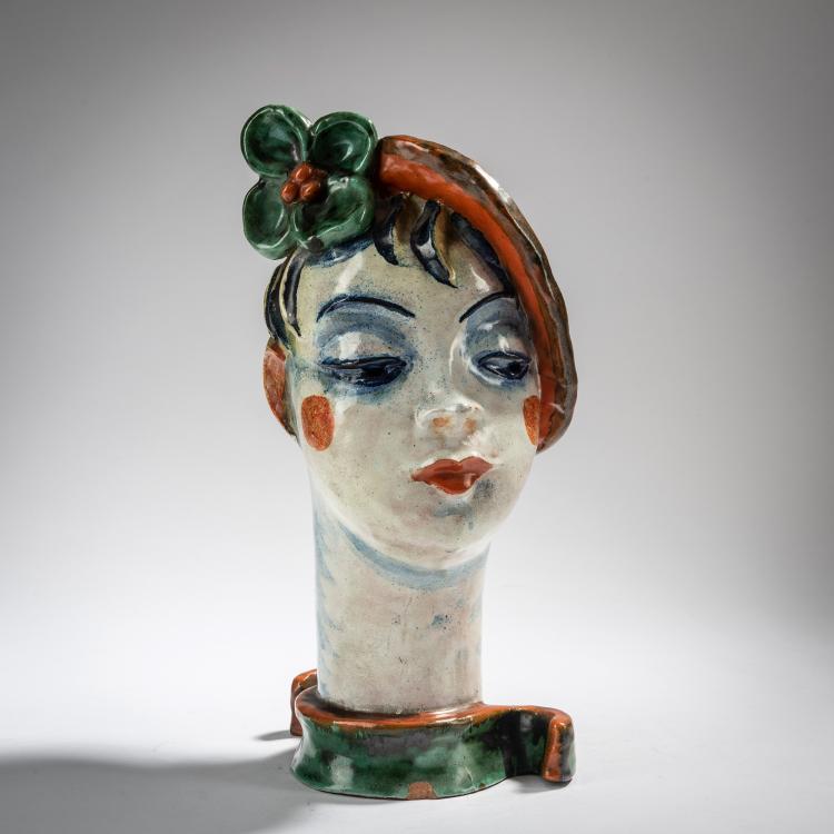 Hauptbild zu Objekt, Head, 1928, Vally Wieselthier, Wiener Werkst&auml;tte, 153C 491