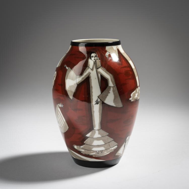Hauptbild zu Objekt, Small vase, c. 1930, Bernardaud, L. & Cie., Limoges, 153C 496