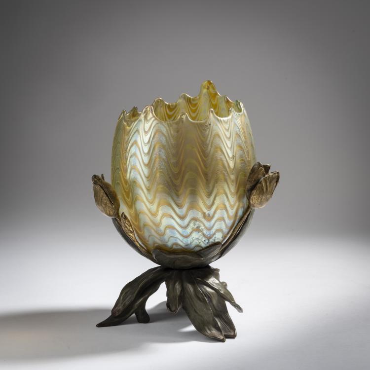 Bild 1 zu Objekt, 'Ph&auml;nomen'-Vase mit Bronzemontierung f&uuml;r E. Bakalowits S&ouml;hne, 1899, L&ouml;tz Wwe., Klosterm&uuml;hle, 153B 355