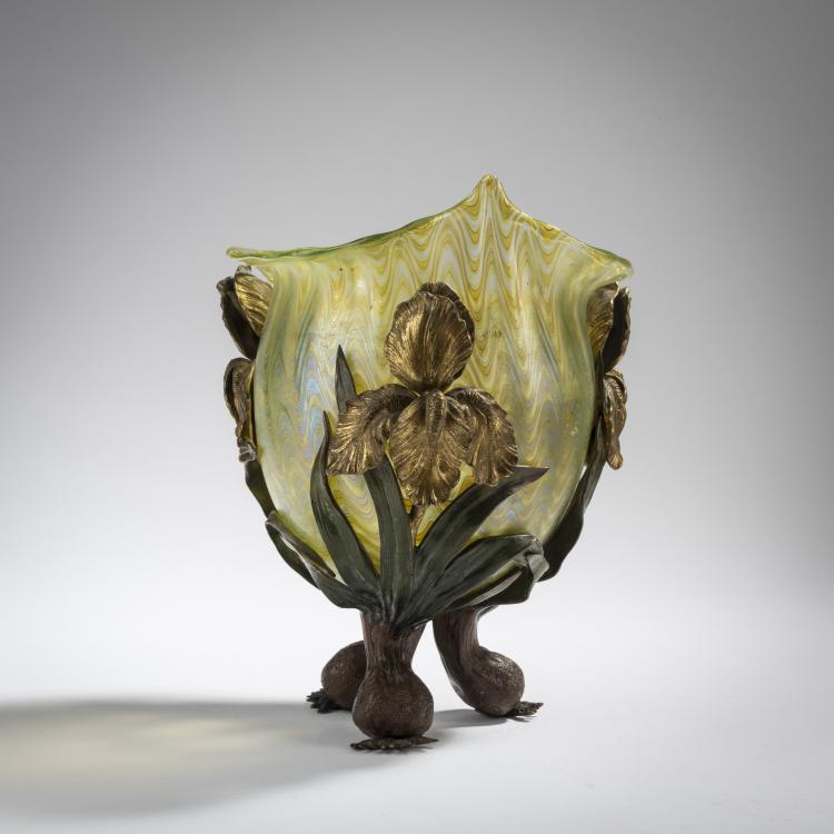 Bild 1 zu Objekt, 'Ph&auml;nomen'-Vase mit Bronzemontierung f&uuml;r E. Bakalowits S&ouml;hne, 1899, L&ouml;tz Wwe., Klosterm&uuml;hle, 153B 356