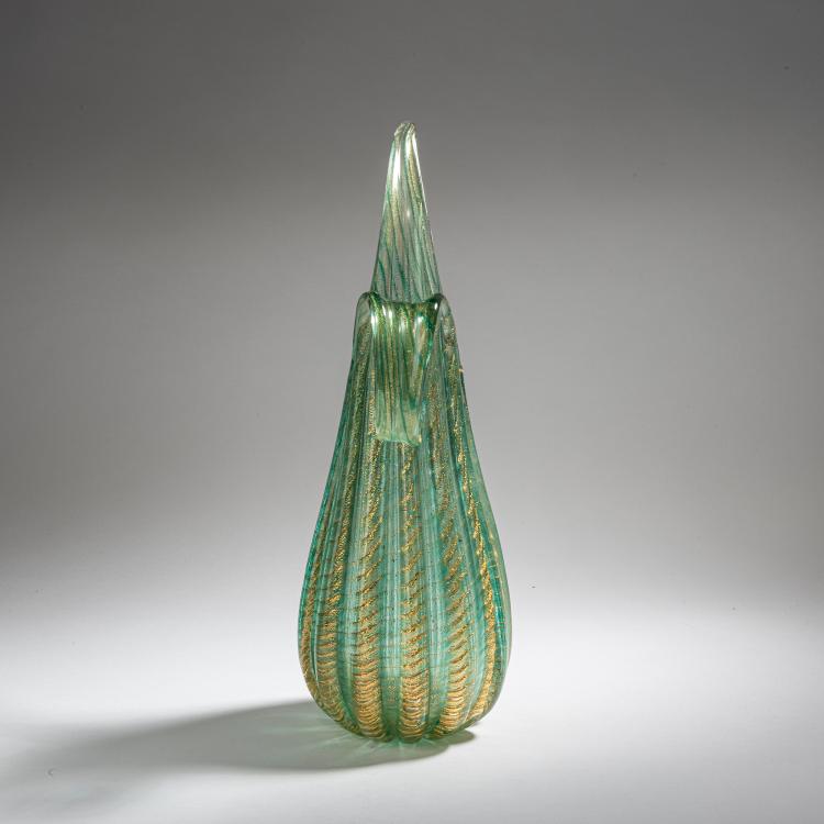 Bild 1 zu Objekt, Vase 'Cordonato oro', 1950, Ercole Barovier, Barovier & Toso, Murano, 152C 706
