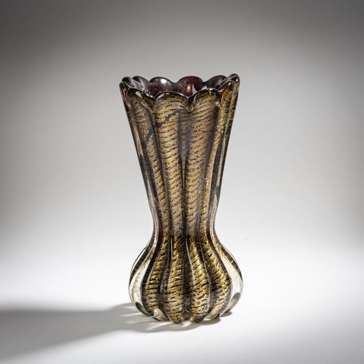 Bild 1 zu Objekt, 'Cordonato oro' vase, 1950, A.Ve.M., Murano, 152C 737
