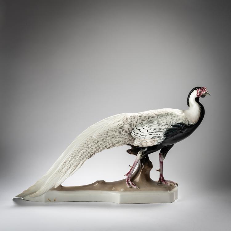 Hauptbild zu Objekt, Silver Pheasant, 1914, Theodor K&auml;rner, Nymphenburg, KPM, 153C 567