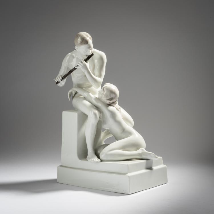 Bild 1 zu Objekt, Flute player, 1919, Johannes B&ouml;se, Rosenthal, Selb, 153C 571