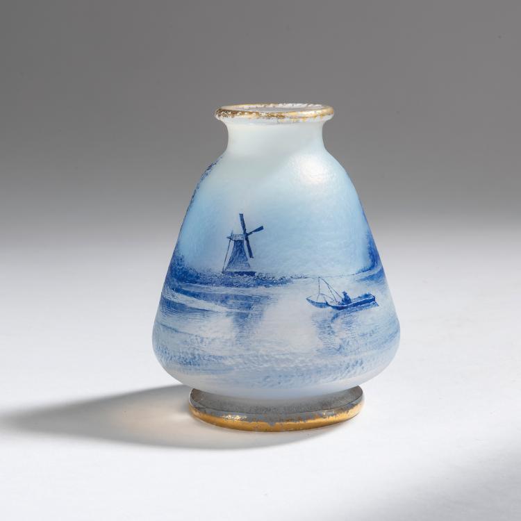 Hauptbild zu Objekt, Vase 'Delft', um 1898, Daum Fr&egrave;res, Nancy, 153B 101