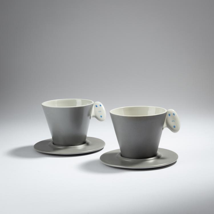 Hauptbild zu Objekt, Zwei Kaffeetassen 'Tatzona', 1986, Andrea Branzi, Alessi Tendentse, Crusinallo, 152A 313