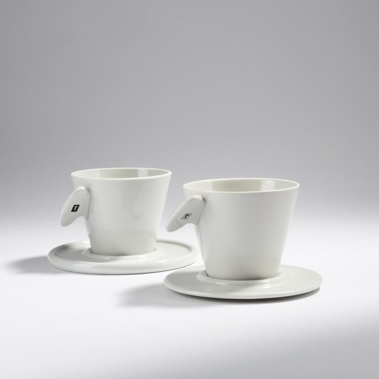 Hauptbild zu Objekt, Zwei Kaffeetassen 'Tatzona', 1986, Andrea Branzi, Alessi Tendentse, Crusinallo, 152A 314