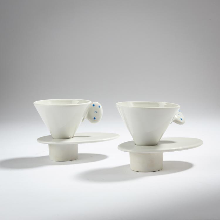 Hauptbild zu Objekt, Set of two 'Tatzina' espresso cups, 1986, Andrea Branzi, Alessi,Tendentse, Crusinallo, 152A 316