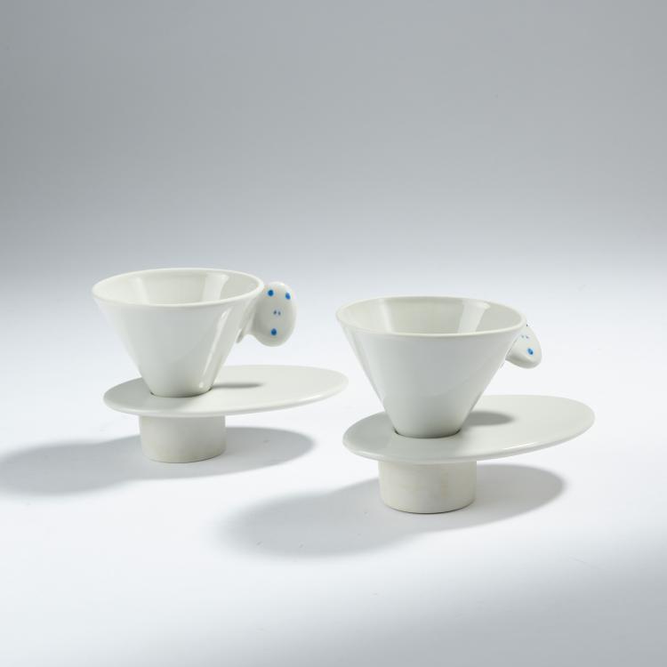 Bild 1 zu Objekt, Set of two 'Tatzina' espresso cups, 1986, Andrea Branzi, Alessi,Tendentse, Crusinallo, 152A 316