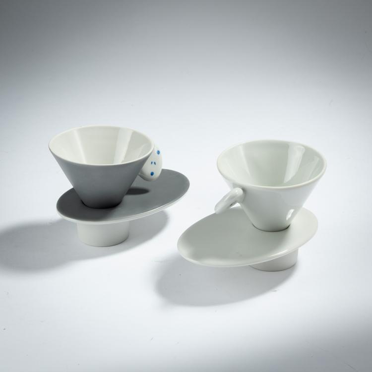 Bild 1 zu Objekt, Zwei Espressotassen 'Tatzina', 1986, Andrea Branzi, Alessi Tendentse, Crusinallo, 152A 315