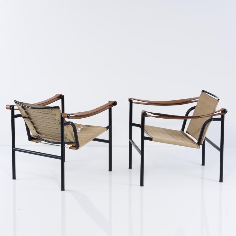 Bild 1 zu Objekt, Zwei Armlehnsessel 'LC 1', 1928, Pierre Jeanneret,Charlotte Perriand,Le Corbusier Charles-&Eacute;douard Jeanneret-Gris, Cassina, Mailand, 152B 382