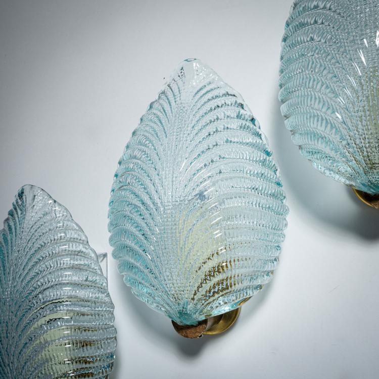 Bild 2 zu Objekt, Vier Wandappliquen 'Costolato', 1940er Jahre, Barovier & Toso, Murano, 152A 94