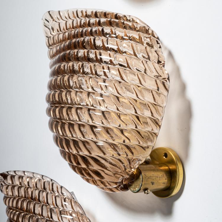 Bild 1 zu Objekt, Vier Wandappliquen 'Costolato', 1940er Jahre, Barovier & Toso, Murano, 152A 95