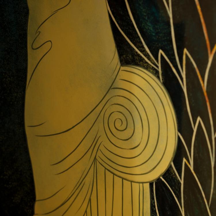 Bild 2 zu Objekt, Screen 'Quatre Figures', 1929, Jean Dunand (after), Frankreich, 153C 762