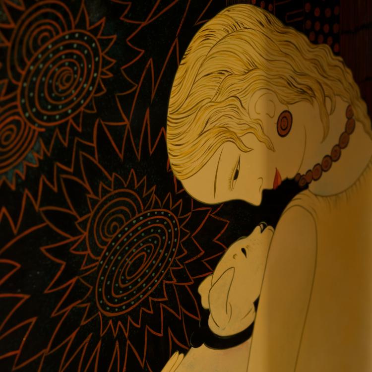 Bild 9 zu Objekt, Screen 'Quatre Figures', 1929, Jean Dunand (after), Frankreich, 153C 762