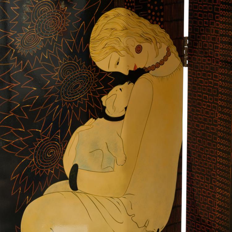 Bild 10 zu Objekt, Screen 'Quatre Figures', 1929, Jean Dunand (after), Frankreich, 153C 762