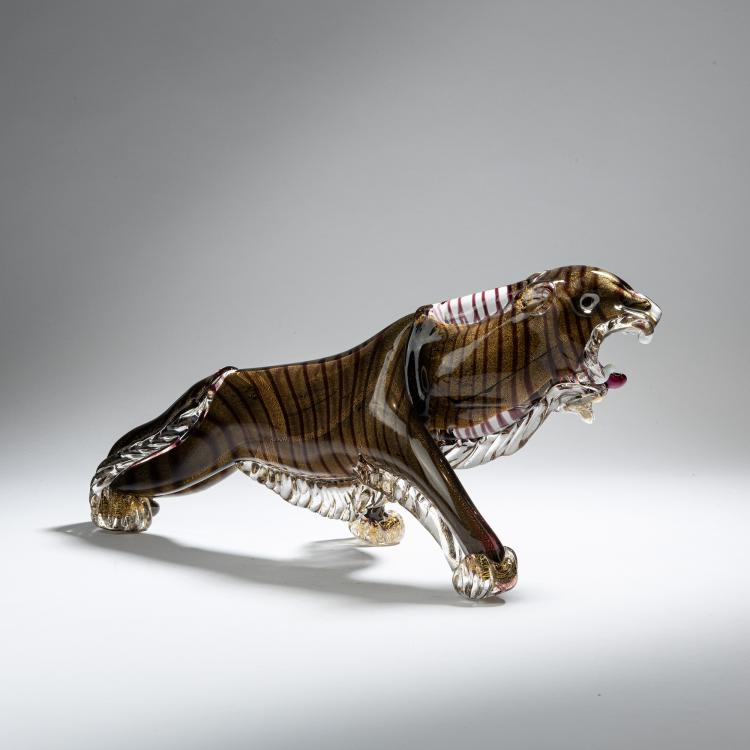 Hauptbild zu Objekt, Tiger, c. 1950, A.Ve.M., Murano, 152C 745