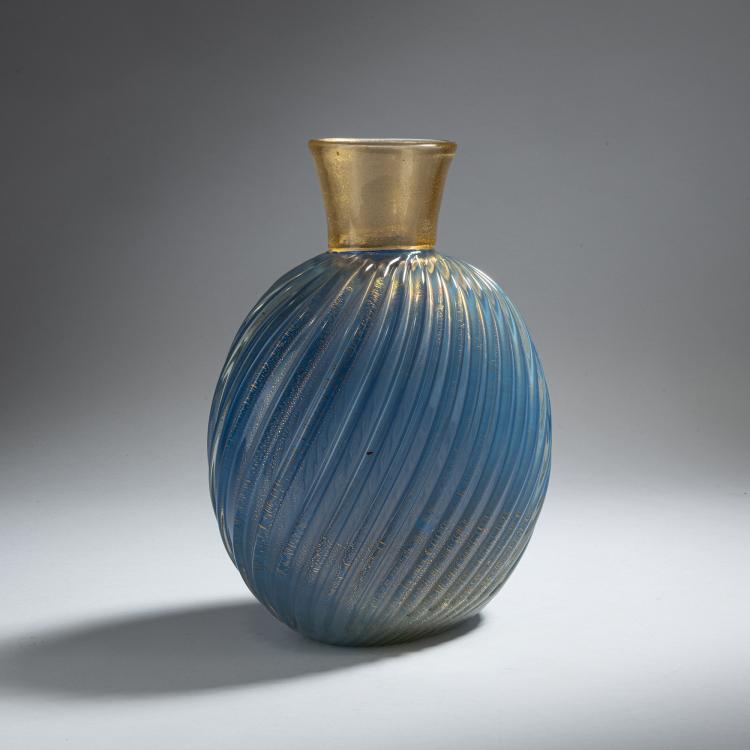 Bild 1 zu Objekt, Vase 'Opalino a coste', um 1955, Archimede Seguso, Seguso, Archimede, Murano, 152C 798